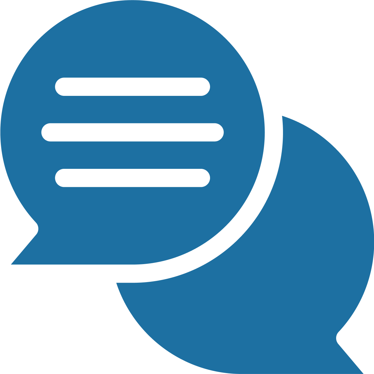 Blue consulting messages icon